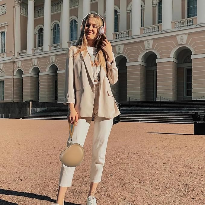 Headphone Case for Beats Solo 4/ for TOZO HT2/ for Glynzak/for Beats Studio Pro/for Beats Solo3/ for Beats Studio3 On-Ear Headphones, Foldable Bluetooth Wireless Headset (Extra Large) - Khaki