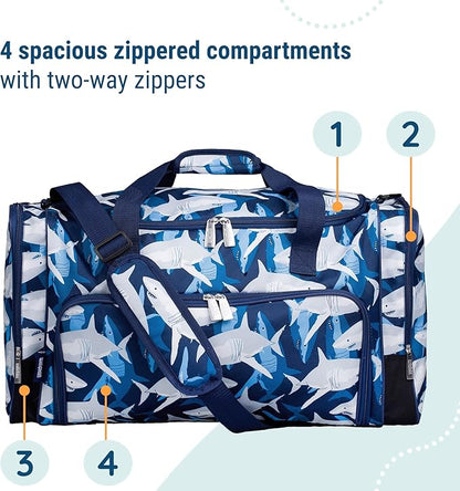 Wildkin Kids Weekender Duffel Bag – Carry-On Size for School, Travel, & Sleepovers