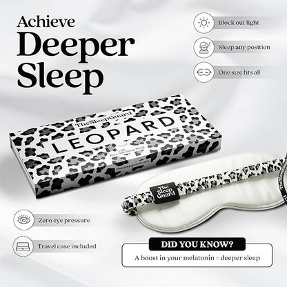 TheSleepGuard Pure Silk Sleep Mask [100% 6A Mulberry Silk, 22 Momme] Light Blocking Travel Essentials. Eye Masks for Sleeping. Black Oeko-Tex Blindfold. Eye Covers for Men & Women