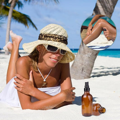 4oz Amber Glass Spray Bottles Mist Sprayer Set of 24,Empty Small Spray Bottle Fine Mist Spray Refillable Containers,Mini Travel Bottle Spray Bottle Make Perfect Oil,Perfume,Body Sprays