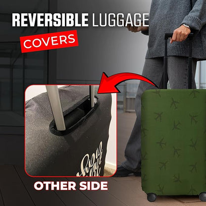 Reversible Travel Luggage Cover - Washable, Anti-Scratch Suitcase Cover | TSA Approved Luggage Cover Protector