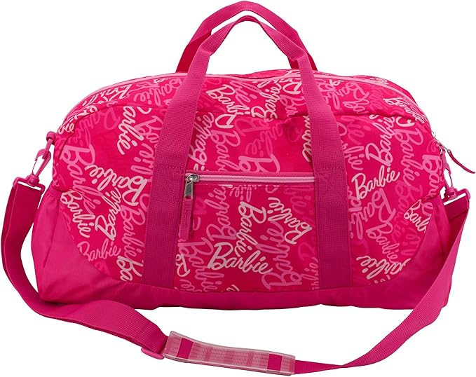 Barbie Duffle Bag, 16 inch Travel Sleepover Weekender Bag for Girls, Purple Dance Bag
