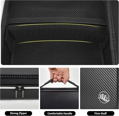 Boobowl Hard Travel Case for Hair Clippers, Hair Cutting Barber Supplies Organizer Bag, Trimmer Storage Holder for Ufree/for Wahl Men Razor Guard Grooming Kits -Box Only (Black+Silver Zipper)
