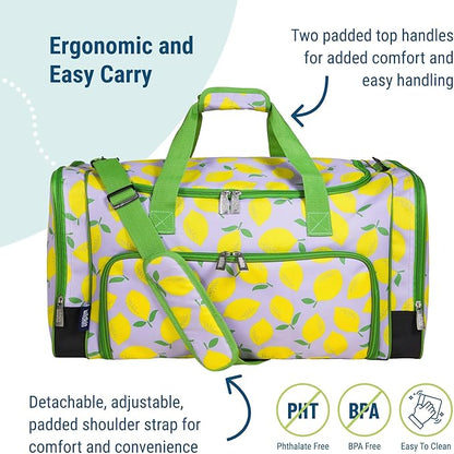 Wildkin Kids Weekender Duffel Bag – Carry-On Size for School, Travel, & Sleepovers