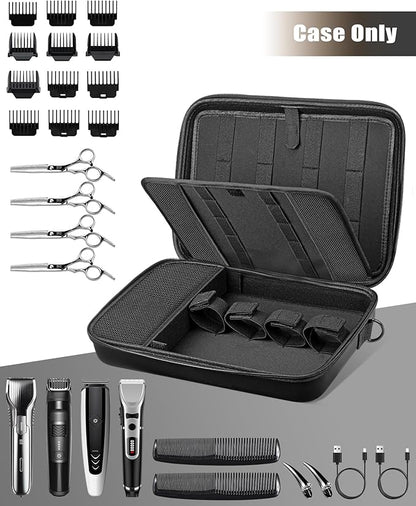 Barber Bags for Hair Clippers and Supplies, Hair Cutting Barber Case Supplies Organizer, Hair Trimmer Organizer for Men Razor Guard Grooming Kits (Case Only)