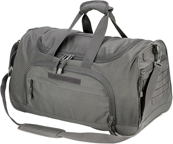 Gym Bag Duffle Bags for Men Women with Shoes Compartment Sport Weekend Travel Overnight Carry On Bag for Tactical Military Travel Work Out Bags (2.0 Grey)