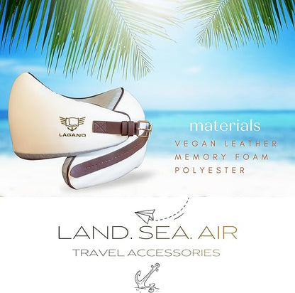 Lagano Softest Luxury Travel Pillow - Adjustable Easy to Clean Memory Foam Travel Neck Pillow - Ergonomic Airplane Travel Pillow - Best Airplane and Office Cervical Support Pillow