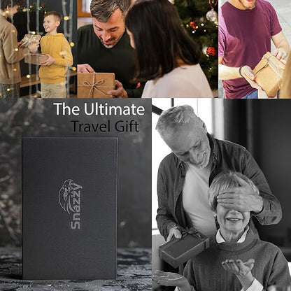 RFID Travel Wallet Passport Holder w/Zipper - Organizer Bag for Travel Documents – Safety Essentials Cover for Men Women