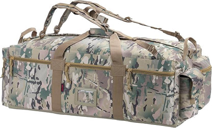Large Military Duffle Bag Tactical Gear Load Out Bag Deployment Cargo Bag Travel Sports Equipment Duffel Luggage Bag with Backpack Straps 90L