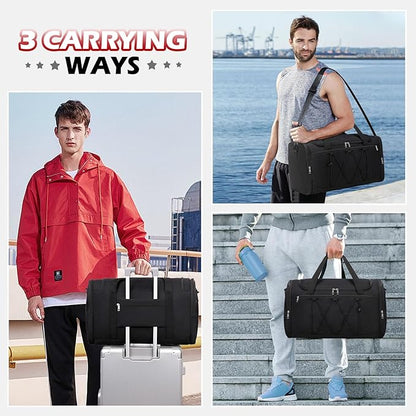 Sneaker Bag for Travel, Outdoor Sports Gym Bag Shoe Bag for 4 Pairs of Sneakers up to Size 14, Travel Duffel Bag with 3 Adjustable Dividers & Shoulder Strap, Sneakerhead Gift