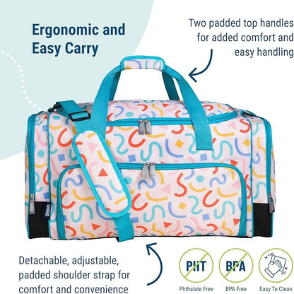 Wildkin Kids Weekender Duffel Bag – Carry-On Size for School, Travel, & Sleepovers