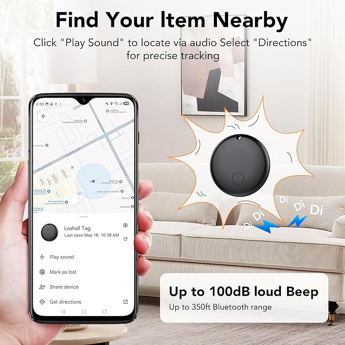 Android Tag Tracker 2 Pack, Bluetooth Tracker Tags, Work with Google Find My Device App (Android Only), Smart Tags for Luggage, Wallet, Vehicles, Keys (Not for iOS)
