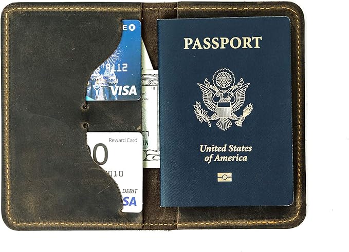 Leather Passport Cover, Field Notes Cover Wallet, Travel Passport Cover, Personalized Wallet Cover, Custom Full Grain Leather Passport, Passport Holder, Made in USA