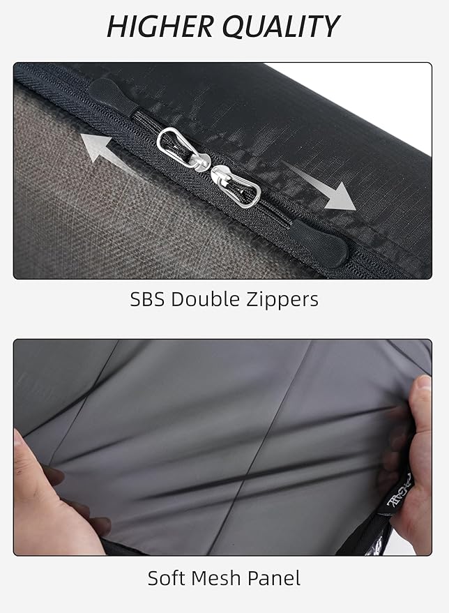 Bagail Ultralight Compression Cubes 7 Set - 3 Packing Cubes, 3 Organizers, and 1 Shoe Bag