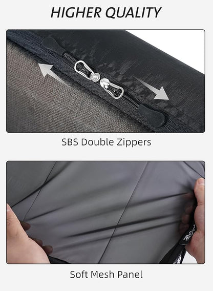 Bagail Ultralight Compression Cubes 7 Set - 3 Packing Cubes, 3 Organizers, and 1 Shoe Bag