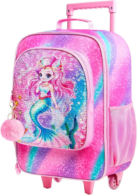 KLFVB Kids Luggage for Boys Girls, Cute Rolling Wheels Suitcase for Toddler, Children Travel Carry on Suitcase