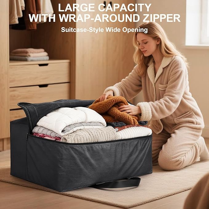 SUNUP Extra Large Duffle Bag for Travel, 120L Foldable Travel Duffel Bag for Men Women, Waterproof Overnight Weekender Moving Storage Bags, Black