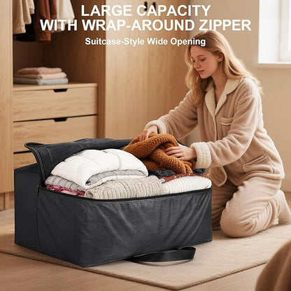 SUNUP Extra Large Duffle Bag for Travel, 120L Foldable Travel Duffel Bag for Men Women, Waterproof Overnight Weekender Moving Storage Bags, Black