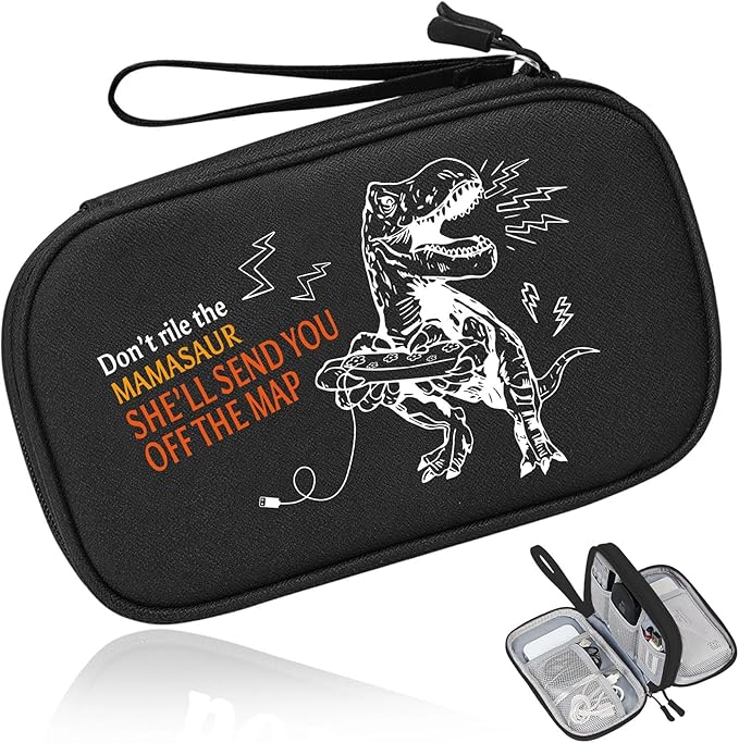 COSHAYSOO Funny Cool Travel Birthday Gifts for Women Mother New Mom Travelers, Electronics Cord Cable Organizer Bag Case Tech Pouch Traveling Vacation Cruise Airplane Gadgets Essentials Organization