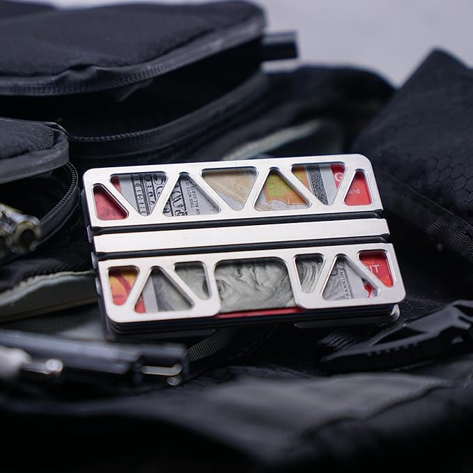 The Truss Minimalist Metal Wallet, Ultra Slim Aluminum, RFID Shielding, For Credit Cards and Cash, Made in the USA