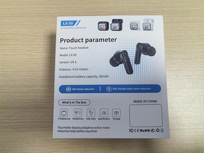 Wireless Earbuds, 30dB Noise Cancelling Earbuds,Ear Buds,Touchscreen Charging Case 2.01", 40H Total Playtime, Dual Dynamic Drivers, Stereo Sound for Sports