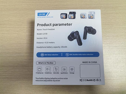 Wireless Earbuds, 30dB Noise Cancelling Earbuds,Ear Buds,Touchscreen Charging Case 2.01", 40H Total Playtime, Dual Dynamic Drivers, Stereo Sound for Sports