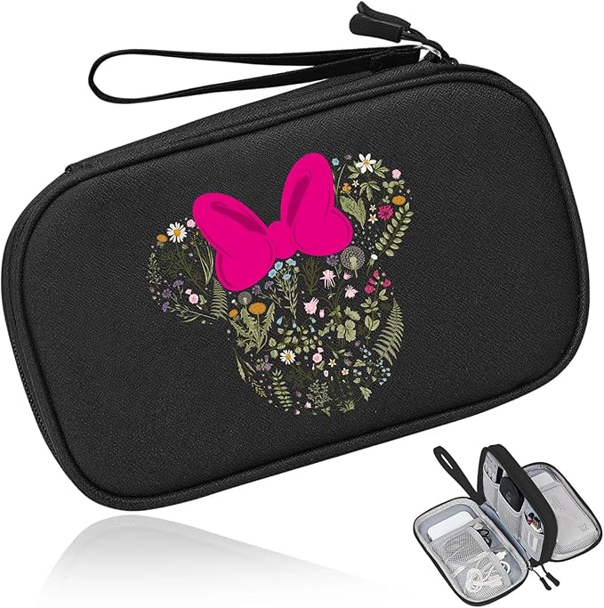 COSHAYSOO Travel Gifts for Women College Teen Girls Trip Favors Cute Birthday Gift Ideas, Electronics Cord Cable Organizer Bag Tech Case Gadgets Accessories Cruise Airplane Vacation Essentials, Ears