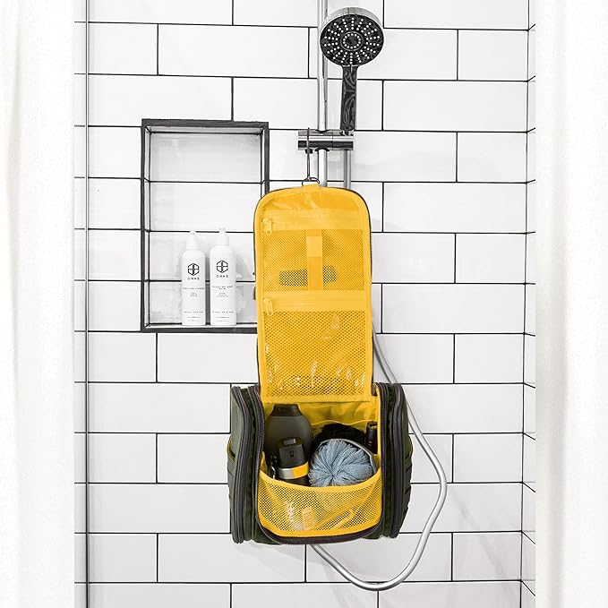 Fitdom Tactical Hanging Toiletry Bag Dopp Kit For Men & Women. Perfect For Travel & Storage for Cosmetic, Clipper, Toothbrush, Shower, Shaving & Grooming Care. Best Overnight Toiletries Organizer Case