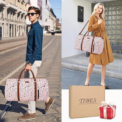 Convertible 2-in-1 Garment Bags for Travel, Carry On Garment Duffle Bag With Shoe Compartment Large Weekender Bag for Women Men Hanging Suitcase Suit Travel Duffel Overnight Bags 4pcs Set