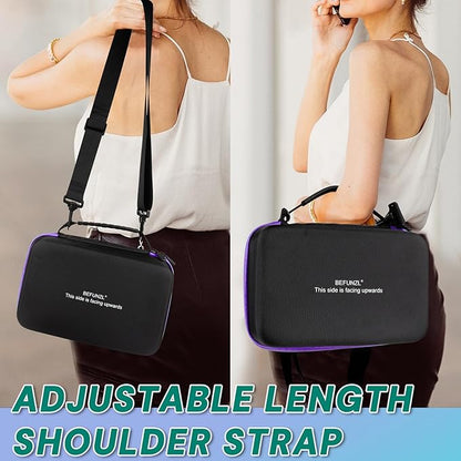 Monthly Pill Organizer, Medicine Organizer Box with Portable Hard Shell and Pill Cutter, 31 Day Pill Holder with Weekly Pill Bag (Purple, 3 Times a Day)