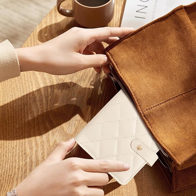 Velvet Travel Jewelry Organizer Book with Zipper Pouches – Anti-Tarnish, Scratch-Proof Jewelry Storage for Rings, Necklaces, Earrings, Bracelets – Portable Soft Case for Women (White)