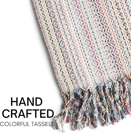 BAY LAUREL Turkish Beach Towel with Travel Bag 39 x 71 Quick Dry Sand Free Lightweight Large Oversized Towels Light