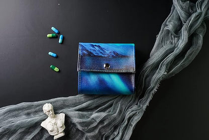 Pill Organizer,LIZIMANDU Weekly Travel Pill Case Box Medication Reminder Daily AM PM, Day Night 7 Compartments,for 4 Times A Day, 7 Days a Week-Includes Leather PU Carrying Case (Northern Light)