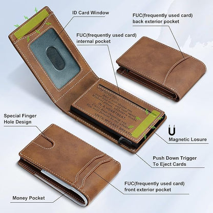 furid Gifts for Husband Him Valentines: Smart Wallet Rfid Blocking - Stocking Stuffers Gift Boxed For Boyfriend Father at Birthday Valentines Day Anniversary