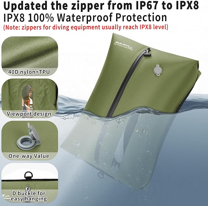 Reusable Vacuum Bags for Travel With Pump,Professional Waterproof IPX8 Zipper Vacuum Compression Bag for Suitcases Backpack,Space Saver Bags Packing Organizers for Clothing Packing(3PACK+PUMP)