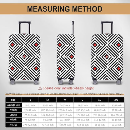 Travel Luggage Cover - Scratch-Resistant Fit 19-31 Inch Suitcase Protector, Not Included (F-S-006, M(24-25 inch))