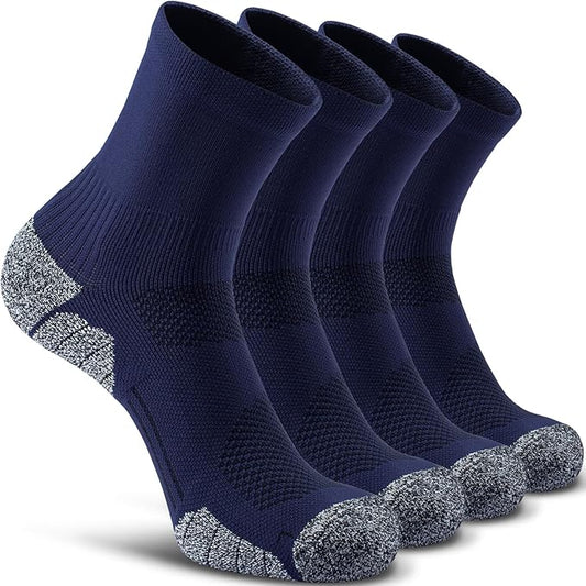 CWVLC Compression Athletic Quarter Socks Cushioned for Men Women