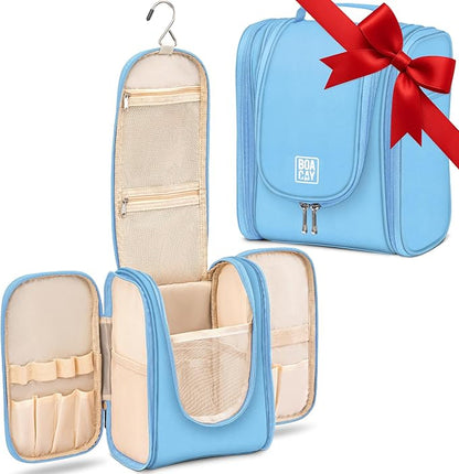 BOACAY Hanging Travel Toiletry Bag for Women and Men, Makeup Bag, Bathroom & Shower Organizer Kit for Accessories, Cosmetics, Travel Essentials