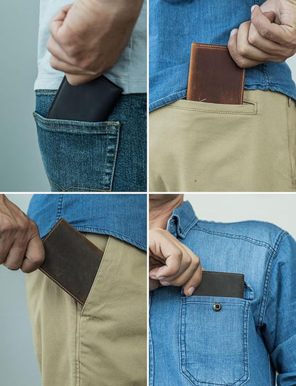 Handcrafted Genuine Leather Wallets, Minimalist Cardholders, and Passport Covers, Handmade Gift