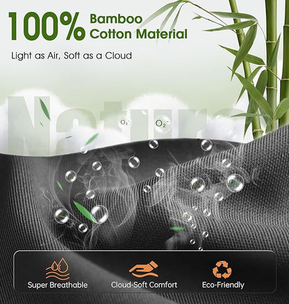 LC-dolida Bamboo Cotton Bluetooth Sleep Mask, 2 in 1 3D Soft Sleep Mask with Sleep Headphones, Sleep Eye Mask with Timming Setting, Blackout Sleeping Mask for Side Sleepers, Women Men, Black