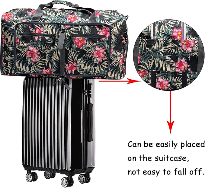 Woogwin Travel Duffel Bag Large Foldable Waterproof Overnight Bag for Beach Swim Bags Pool Sports Gym