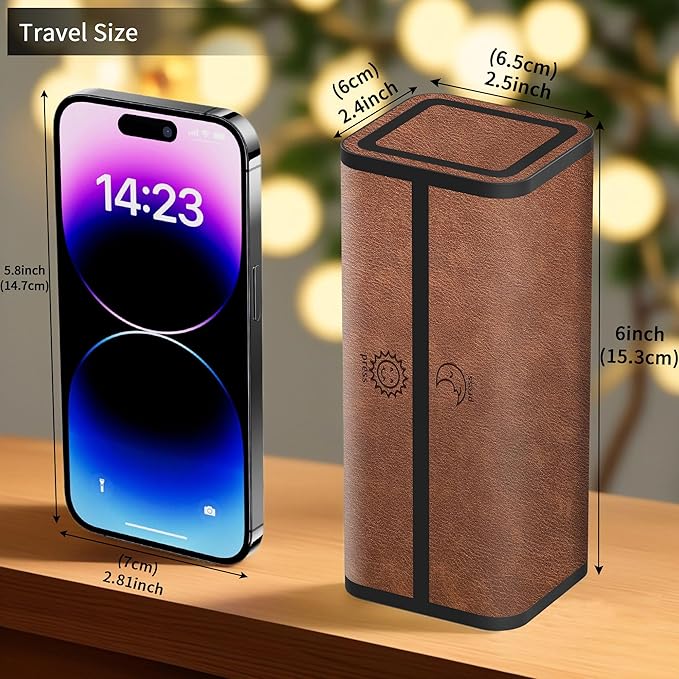 Pill Organizer 2 Times a Day, Am Pm Twice Daily Pill Case, Detachable Large Travel Pill Box 7 Day, Weekly Pill Container for Vitamin Medicine Supplement Fish Oil (Brown)