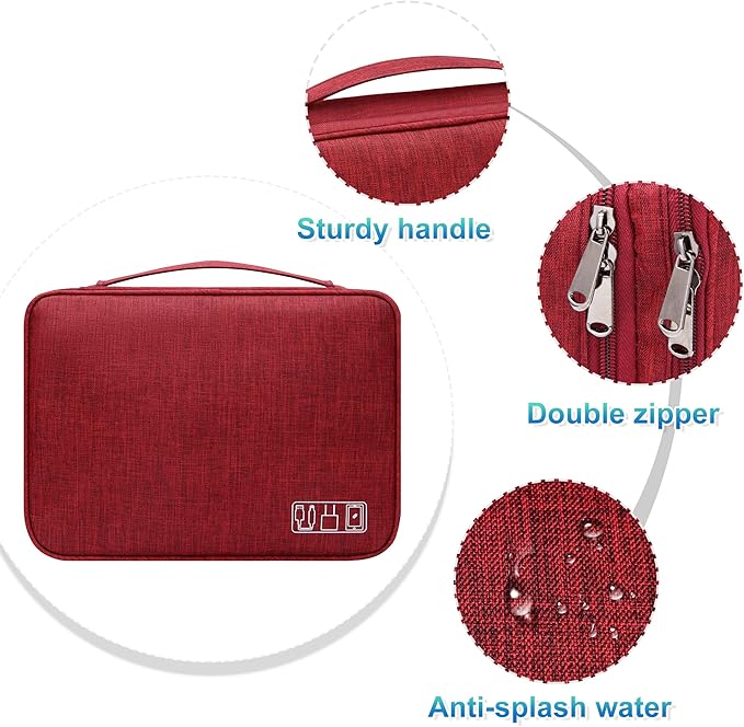 CILLA Electronics Organizer Travel, Travel Cord Organizer Case, Compact Electronics Accessories Bag for Cable, Cord, Charger, Phone