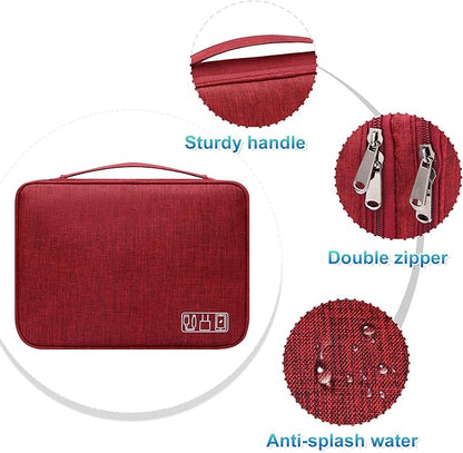 CILLA Electronics Organizer Travel, Travel Cord Organizer Case, Compact Electronics Accessories Bag for Cable, Cord, Charger, Phone
