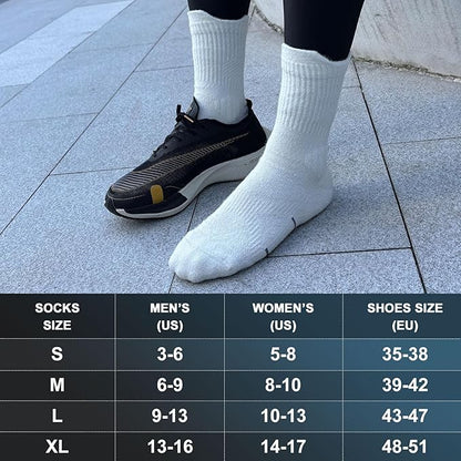 Mohair Wool Compression Running Socks 3 Pairs Anti-Blister Crew Socks Moisture Wicking Target Cushion Athletic Hiking Socks