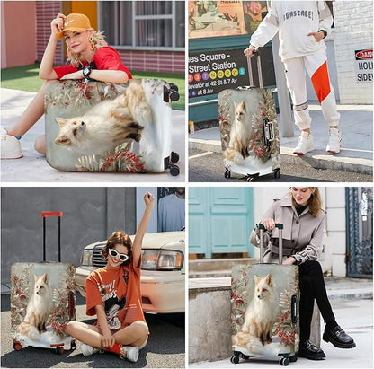 FOREVER QUEEN Gradient Fox Luggage Cover Suitcase Protector Suitcase Cover Anti-Scratch,Stretchable Bag Cover Washable Durable Polyester