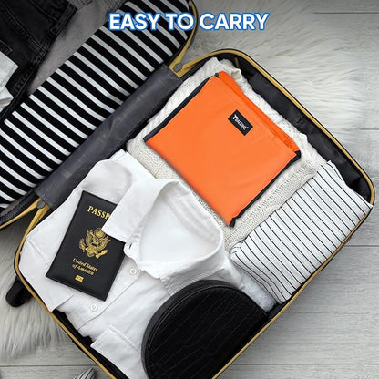 BALEINE 150L Laundry Bag Backpack, 900D Oxford Fabric Large Travel Laundry Bags with Shoulder Straps and 2 Mesh Pockets for College Dorm, Apartment, Laundromat (Orange, 150L)