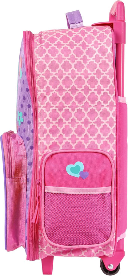 Stephen Joseph Kids Classic Rolling Luggage, Kids Luggage, Toddler Rolling Travel Carry On, Kids Suitcase with wheels,