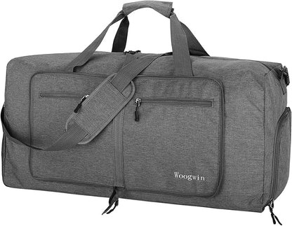 Woogwin Travel Duffel Bag Large Foldable Waterproof Overnight Bag for Beach Swim Bags Pool Sports Gym