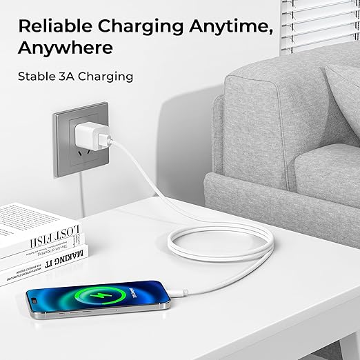 Basesailor USB Type C Charger Cable 10FT 2Pack,Nylon Charging Cord for iPhone 17 16 Pro Max,Samsung Galaxy Z Fold 5,Note 20,Tab S10 S10E 10E FE S23 S22 S21 23 Plus Ultra,A52 A54,Google Pixel 7 6 XL